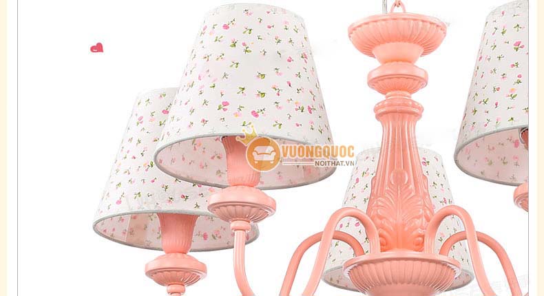 Đèn chùm trẻ em màu hồng ngọt ngào UHS126-9